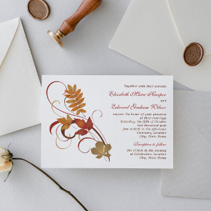 Invitación La caída rusa deja al Boda