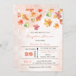 Invitación La caída rusa deja caer la ducha de novia invita