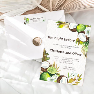 Invitación La cal de coco la noche anterior a la cena del ens