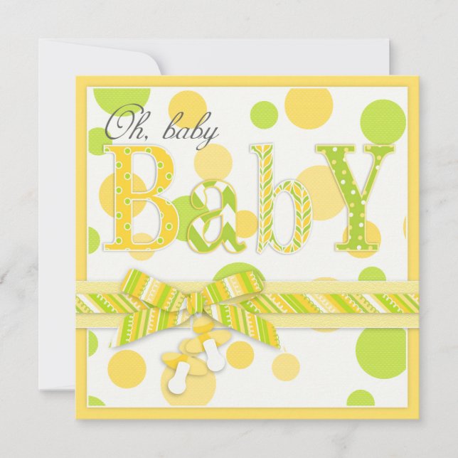 Invitación La cal del limón puntea Baby Shower (Anverso)
