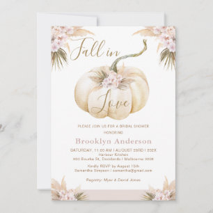 Invitación La Calabaza De Boho Cae Enamorada Ducha De Novias