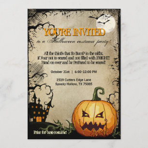 Invitación La calabaza de Halloween obsesionada con invitacio