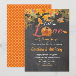 Invitación La calabaza de la ducha de bebé se enamoró