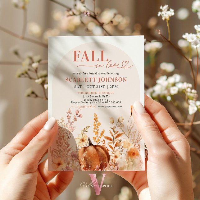 Invitación La calabaza de otoño cae en el amor de la invitaci (Subido por el creador)