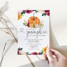 La calabaza está en camino a la ducha de bebé