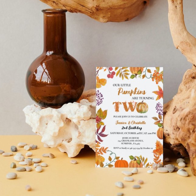 Invitación La calabaza gemela cumple dos años (Subido por el creador)