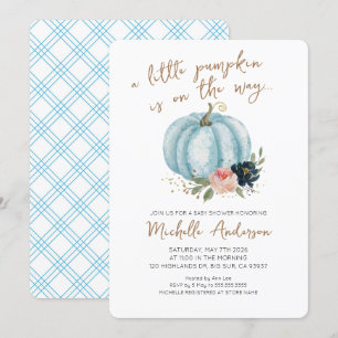 Invitación La Calabaza Pequeña Está En Camino De Baby Shower