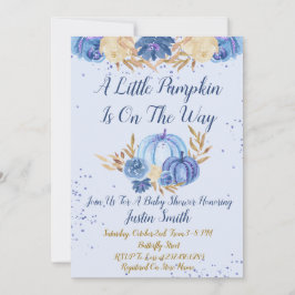 Invitación La Calabaza Pequeña Está En Camino Del Baby Shower