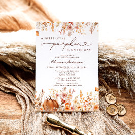 Invitación La calabaza pequeña está en el camino a la Baby Sh