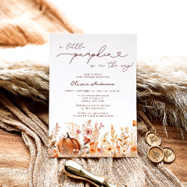 Invitación La calabaza pequeña está en la Baby Shower Way Mea