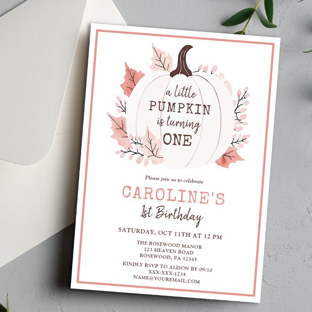 Invitación La Calabaza Pequeña Se Está Volviendo Un Cumpleaño (Subido por el creador)