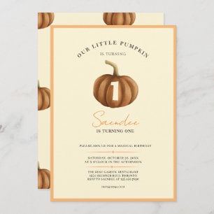 Invitación La Calabaza Pequeña Se Está Volviendo Una Invitaci