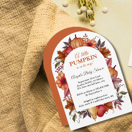 Invitación La Calabaza Pequeña Y Cuta Está En Camino De Baby