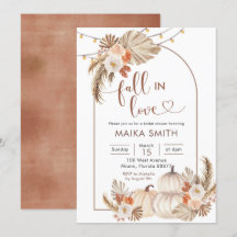 La calabaza rusa de Boho se enamora ducha de novia