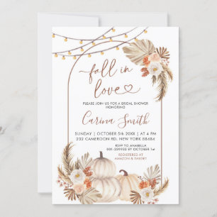 Invitación La calabaza rusa de Boho se enamora ducha de novia