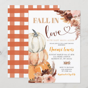 Invitación La Calabaza Rusa De Boho Se Enamoró De Baby Shower