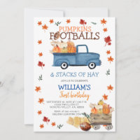 La calabaza y las pelotas de fútbol Chico Invitaci
