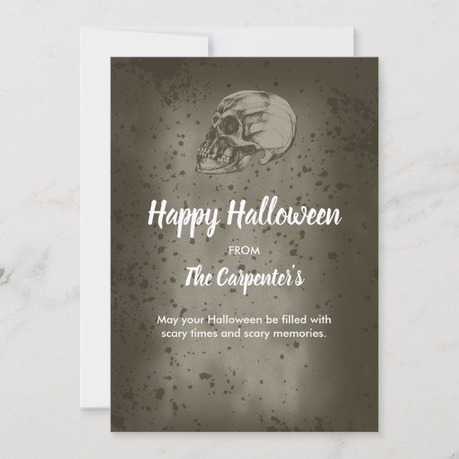 Invitación La Calavera de Halloween (Anverso)