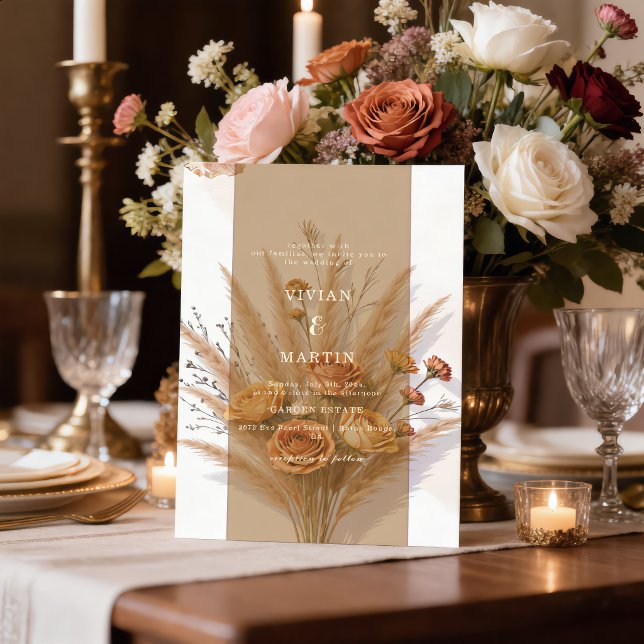 Invitación La Calidez de la Boda de Otoño (Subido por el creador)