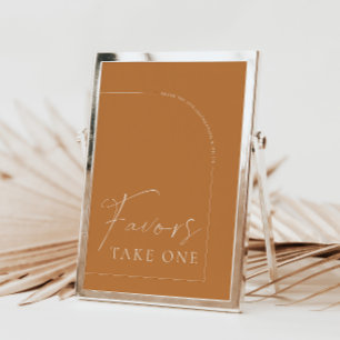 Invitación La caligrafía de Arch Terracotta favorece el Rótul