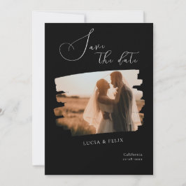 Invitación La caligrafía moderna de la foto negra salva la fe