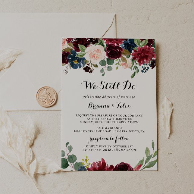 Invitación La caligrafía moderna de otoño aún prometemos reno (Subido por el creador)
