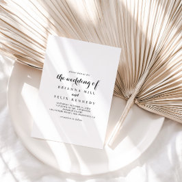 Invitación La caligrafía moderna El Boda de