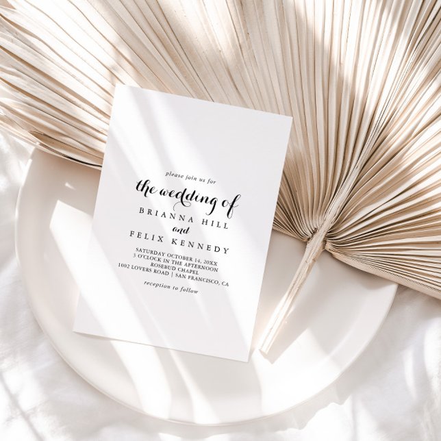 Invitación La caligrafía moderna El Boda de (Subido por el creador)