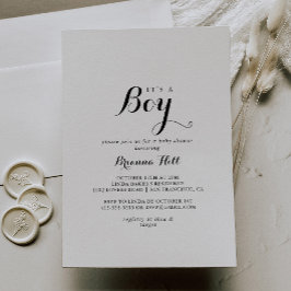 Invitación La caligrafía moderna es un joven Baby Shower