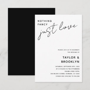 Invitación La caligrafía moderna, nada genial, solo quiero al