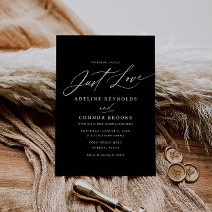 Invitación La caligrafía moderna, nada genial, solo quiero al