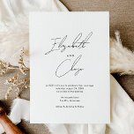 Invitación La caligrafía moderna nombra a un Boda elegante<br><div class="desc">La caligrafía moderna nombra a la estilosa Invitación a la Boda incluye los nombres de la pareja en una caligrafía de moda,  además de un diseño sencillo y moderno.</div>
