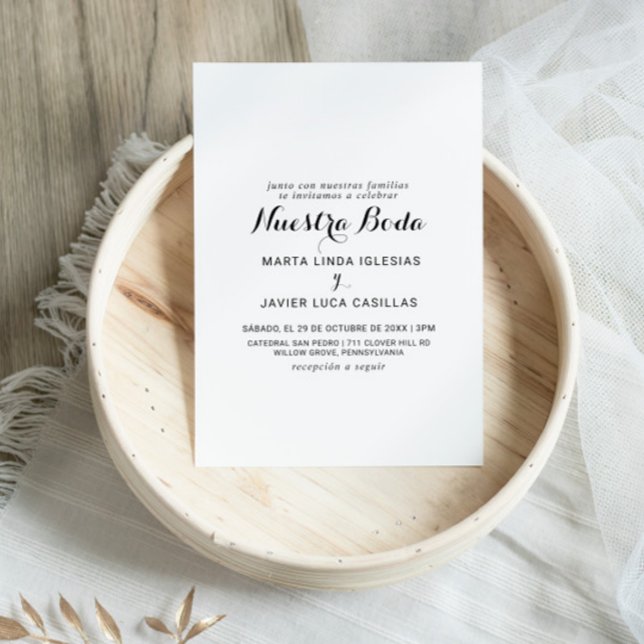Invitación La caligrafía moderna Nuestra Boda (Subido por el creador)