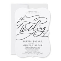 La Caligrafía Romántica Kraft Florece El Boda De