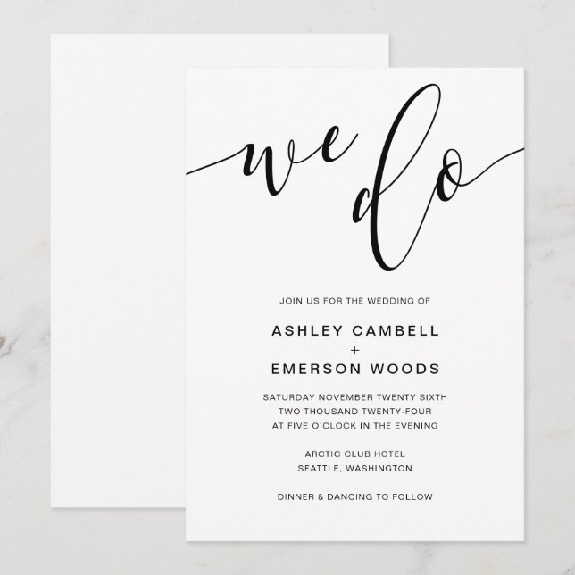 Invitación La caligrafía rusa moderna que hacemos es invitada (Anverso / Reverso)