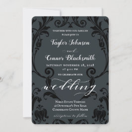 Invitación La caligrafía rústica del herrero de la boda de Da