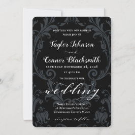 Invitación La caligrafía rústica del herrero de la boda de Da