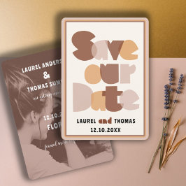 Invitación La caligrafía "Terracota" de los años 70 para salv