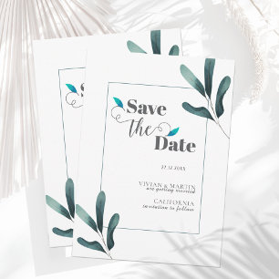 Invitación La caligrafía verde forestal Eucalyptus salva la f