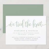 La Caligrafía Verde Sage Nos Amarramos Al Boda De 