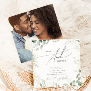 Invitación La caprichosa vegetación y el Boda de fotos Gold S