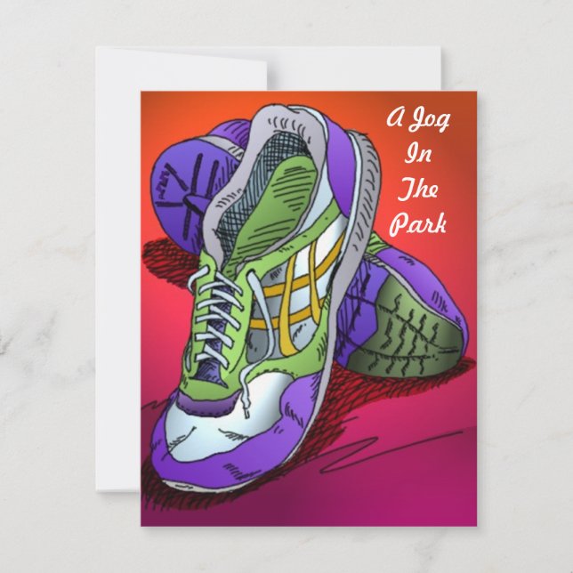 Invitación La carrera de trotar invita al naranja rojo a anim (Anverso)