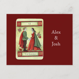 Invitación la carta de tarot "Los Enamorados"