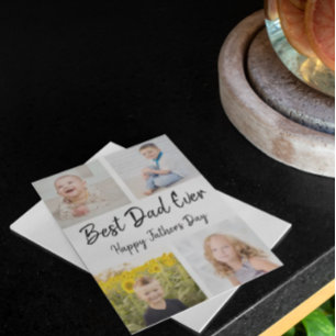 Invitación La carta del día del padre del mejor Collage de fo