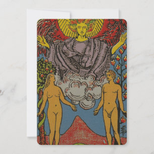 Invitación La carta Tarot de los amantes que leen