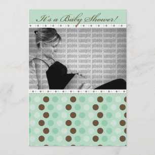 Invitación La Casa de la Monta de Chocolate Dots Baby Shower