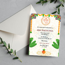Invitación La casa hindú que calienta a Griha Pravesh