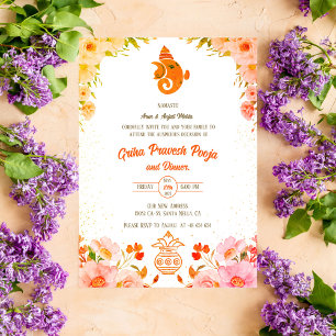 Invitación La casa hindú que calienta a Griha Pravesh