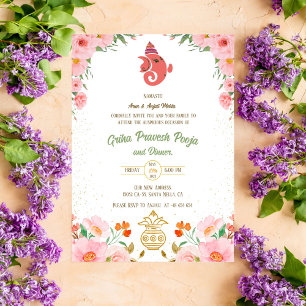 Invitación La casa hindú que calienta a Griha Pravesh