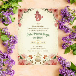 Invitación La casa hindú que calienta a Griha Pravesh